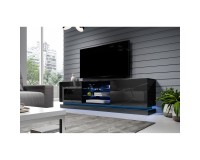 TV unit QIU 200 cm, black gloss