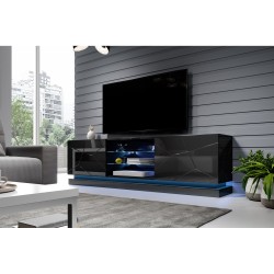 TV unit QIU 200 cm, black gloss TV unit QIU 200 cm, black gloss