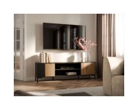 TV unit MERCI 200 cm, artisan oak with black TV unit MERCI 200 cm, artisan oak with black