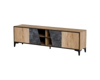 TV unit OVO 180 cm, ancient oak with dark concrete