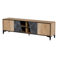 TV unit OVO 180 cm, ancient oak with dark concrete