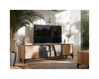 TV unit OVO 180 cm, ancient oak with dark concrete