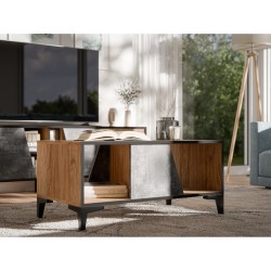 Coffee table OVO 90 cm, ancient oak with dark concrete Coffee table OVO 90 cm, ancient oak with dark concrete