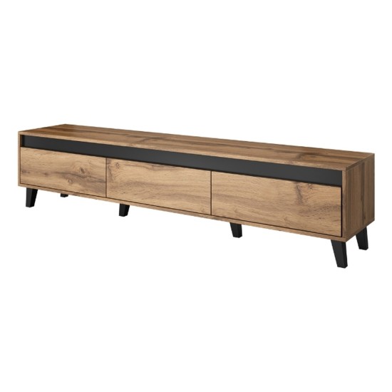 TV unit NORD 185 cm, wotan oak with anthracite