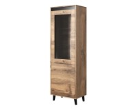 Display cabinet NORD 60 cm, wotan oak with anthracite