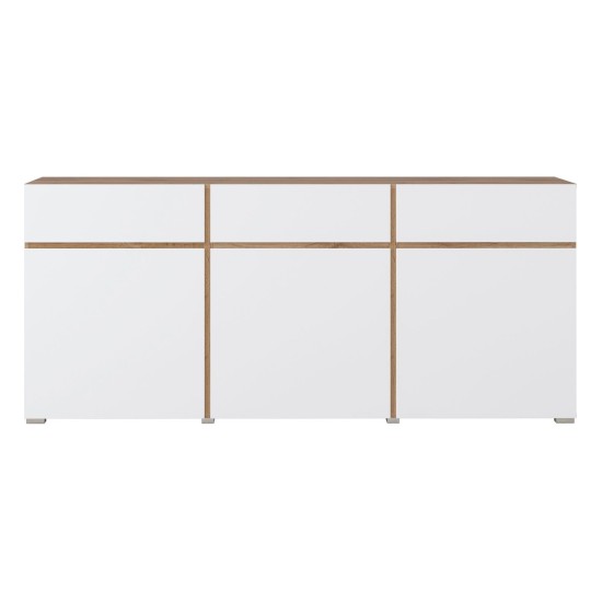 Chest of drawers CROSS Helvetia 180 cm, white with wotan oak Chest of drawers CROSS Helvetia 180 cm, white with wotan oak