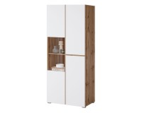 Display cabinet CROSS Helvetia 79 cm, white with wotan oak Display cabinet CROSS Helvetia 79 cm, white with wotan oak