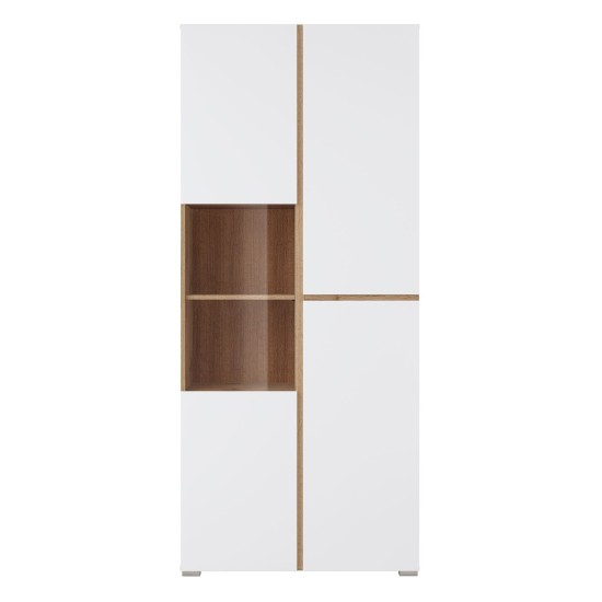 Display cabinet CROSS Helvetia 79 cm, white with wotan oak Display cabinet CROSS Helvetia 79 cm, white with wotan oak
