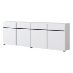 Chest of drawers CROSS Helvetia 225 cm, white with black