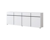 Chest of drawers CROSS Helvetia 225 cm, white with black