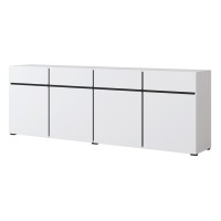Chest of drawers CROSS Helvetia 225 cm, white with black