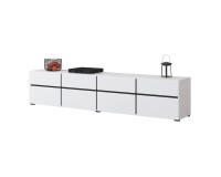 Тумба ТВ CROSS Helvetia 225 см, белый с чёрным