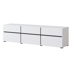 TV unit CROSS Helvetia 180 cm, white with black