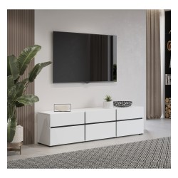 TV unit CROSS Helvetia 180 cm, white with black