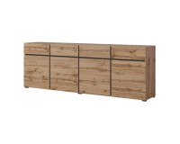 Chest of drawers CROSS Helvetia 225 cm, wotan oak with black Chest of drawers CROSS Helvetia 225 cm, wotan oak with black