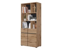 Shelving unit CROSS Helvetia 85 cm, wotan oak with black