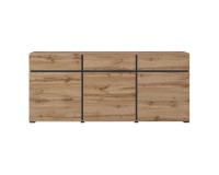 Chest of drawers CROSS Helvetia 180 cm, wotan oak with black