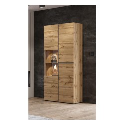 Display cabinet CROSS Helvetia 79 cm, wotan oak with black Display cabinet CROSS Helvetia 79 cm, wotan oak with black