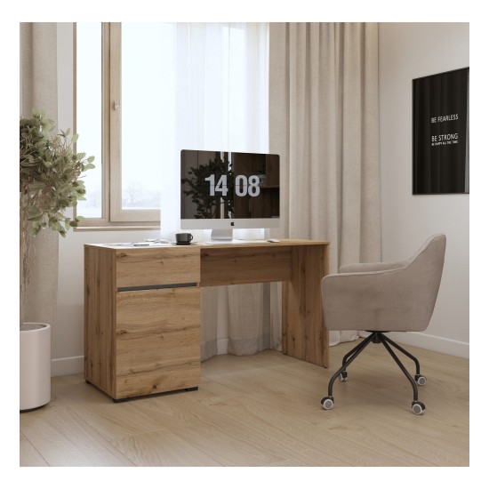 Desk CROSS Helvetia 130 cm, wotan oak with black Desk CROSS Helvetia 130 cm, wotan oak with black