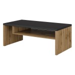 Coffee table CROSS Helvetia 120 cm, wotan oak with black