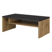 Coffee table CROSS Helvetia 120 cm, wotan oak with black
