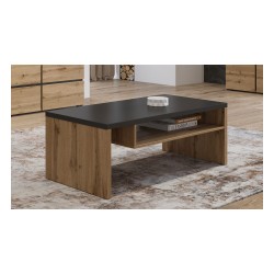 Coffee table CROSS Helvetia 120 cm, wotan oak with black Coffee table CROSS Helvetia 120 cm, wotan oak with black