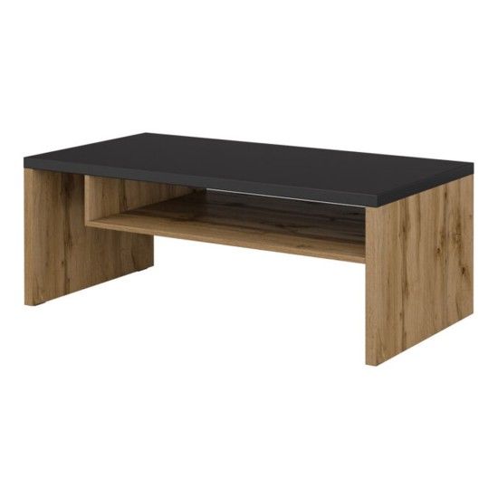 Coffee table CROSS Helvetia 120 cm, wotan oak with black Coffee table CROSS Helvetia 120 cm, wotan oak with black