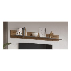 Wall shelf CROSS Helvetia 180 cm, wotan oak with black Wall shelf CROSS Helvetia 180 cm, wotan oak with black