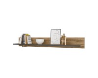 Wall shelf CROSS Helvetia 180 cm, wotan oak with black