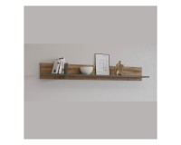 Wall shelf CROSS Helvetia 180 cm, wotan oak with black