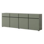 Chest of drawers CROSS Helvetia 225 cm, green with black