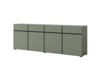 Chest of drawers CROSS Helvetia 225 cm, green with black
