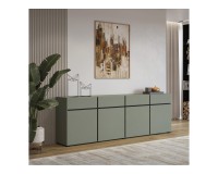 Chest of drawers CROSS Helvetia 225 cm, green with black