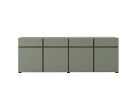 Chest of drawers CROSS Helvetia 225 cm, green with black