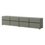 Тумба ТВ CROSS Helvetia 225 см, зелёный с чёрным