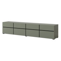 TV unit CROSS Helvetia 225 cm, green with black