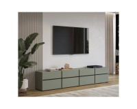 Тумба ТВ CROSS Helvetia 225 см, зелёный с чёрным Тумба ТВ CROSS Helvetia 225 см, зелёный с чёрным