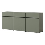 Chest of drawers CROSS Helvetia 180 cm, green with black