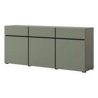 Chest of drawers CROSS Helvetia 180 cm, green with black