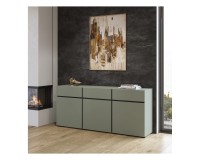 Chest of drawers CROSS Helvetia 180 cm, green with black