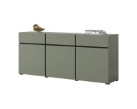 Chest of drawers CROSS Helvetia 180 cm, green with black