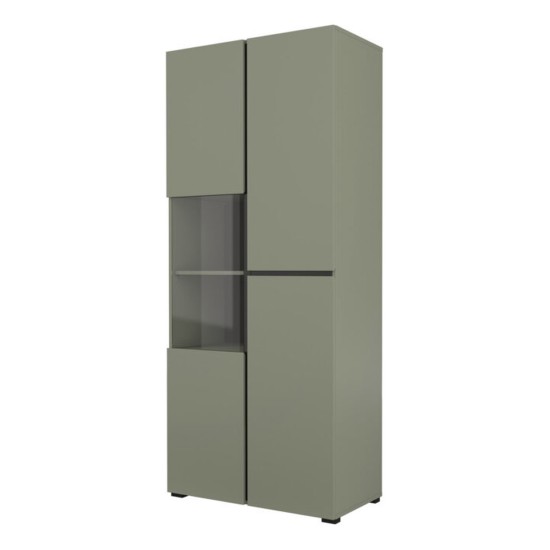 Display cabinet CROSS Helvetia 79 cm, green with black