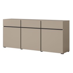 Chest of drawers CROSS Helvetia 180 cm, Congo with black