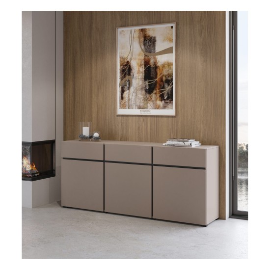 Chest of drawers CROSS Helvetia 180 cm, Congo with black