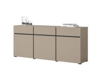 Chest of drawers CROSS Helvetia 180 cm, Congo with black