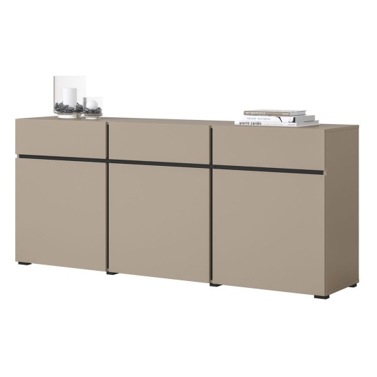 Chest of drawers CROSS Helvetia 180 cm, Congo with black