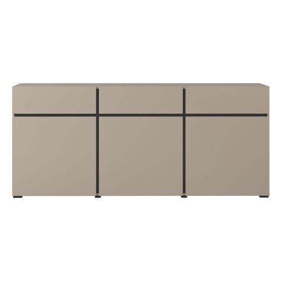 Chest of drawers CROSS Helvetia 180 cm, Congo with black