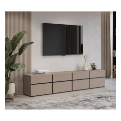 Тумба ТВ CROSS Helvetia 225 см, конго с чёрным