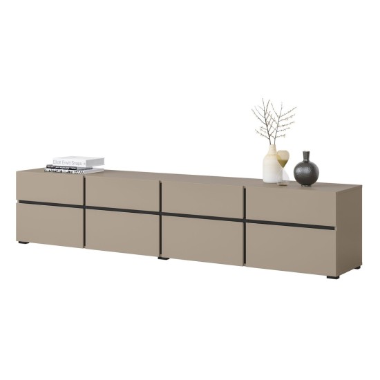 Тумба ТВ CROSS Helvetia 225 см, конго с чёрным