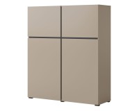 Tall chest of drawers CROSS Helvetia 119 cm, Congo with black